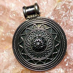 Boho Floral Bali Design Pendant 925 Sterling